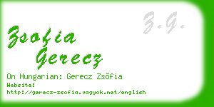 zsofia gerecz business card