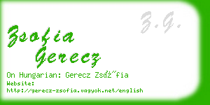 zsofia gerecz business card